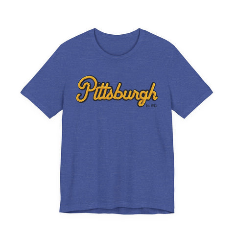 Pittsburgh Faux Embroidery - Short Sleeve T-Shirt