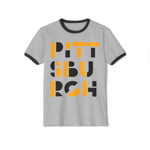 Pittsburgh City Art - Unisex Cotton Ringer T-Shirt