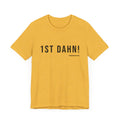 Football First Down - 1st Dahn! - Pittsburgh Culture T-Shirt T-Shirt Printify Heather Yellow Gold XS