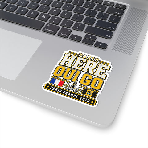 Here Oui Go Paris Sticker — Paris France 2026 Travel Decal