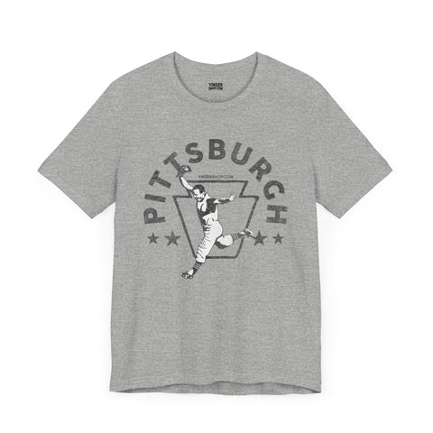 Pittsburgh Legendary Baseball Walk Off Home Run - Short Sleeve Tee T-Shirt Printify Athletic Heather S 