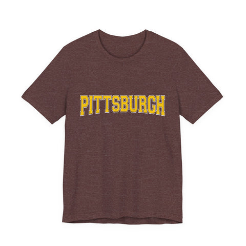Pittsburgh Varsity Letters - Short Sleeve T-Shirt