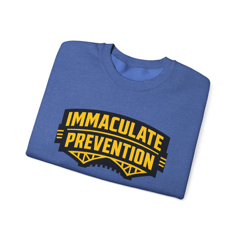 Immaculate Prevention Pittsburgh Football Crewneck Sweatshirt