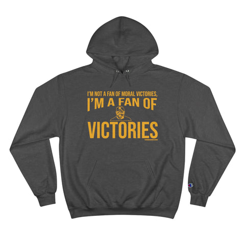 Victories - Tomlin Quote - Champion Hoodie Hoodie Printify Charcoal Heather S 