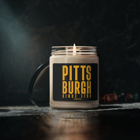 City of Pittsburgh Since 1758 Scented Soy Candle, 9oz Candles Printify   