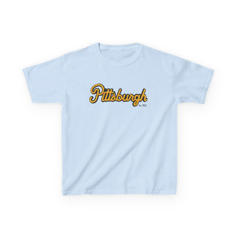 Pittsburgh Faux Embroidery Kids Graphic T-Shirt