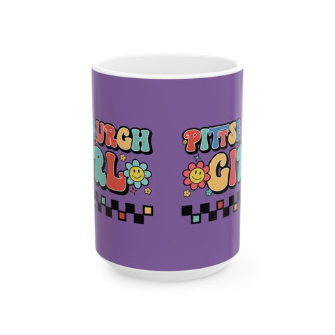 Pittsburgh Girl Retro Coffee Mugs (11oz, 15oz)