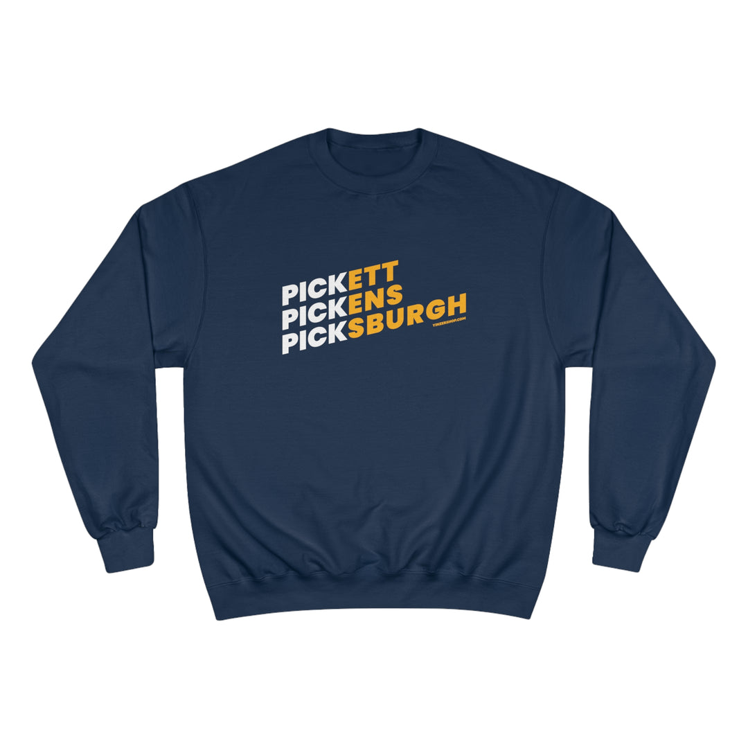Pickett, Pickens, Picksburgh Champion Sweatshirt Sweatshirt Printify Navy S 