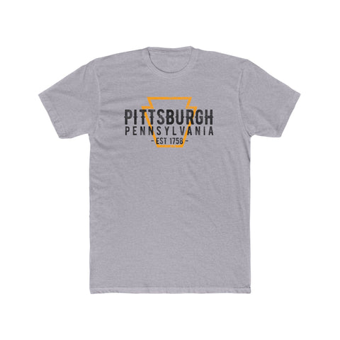 Pittsburgh Established 1758 T-Shirt T-Shirt Printify Heather Grey S 