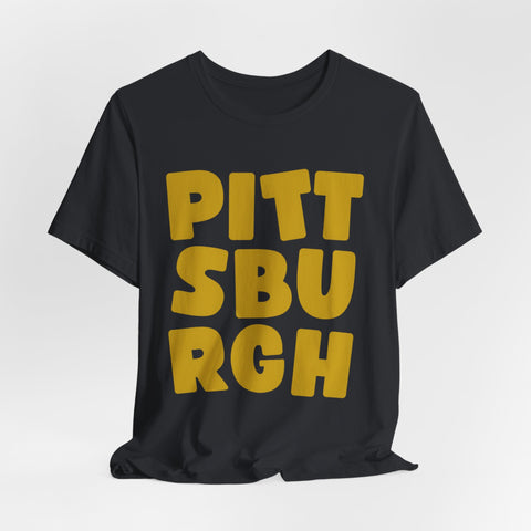 Vintage Pittsburgh Bold - Unisex Jersey Short Sleeve Tee