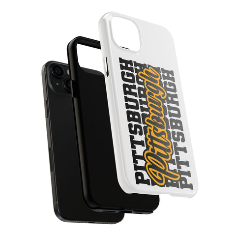 Pittsburgh Typography - iPhone Phone Case Mate Tough