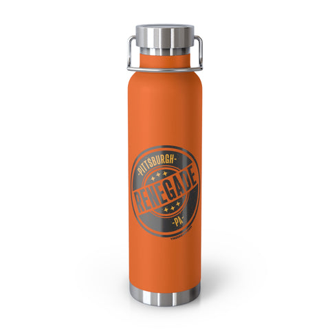 Pittsburgh Renegade Copper Vacuum Insulated Bottle, 22oz Mug Printify Orange 22oz