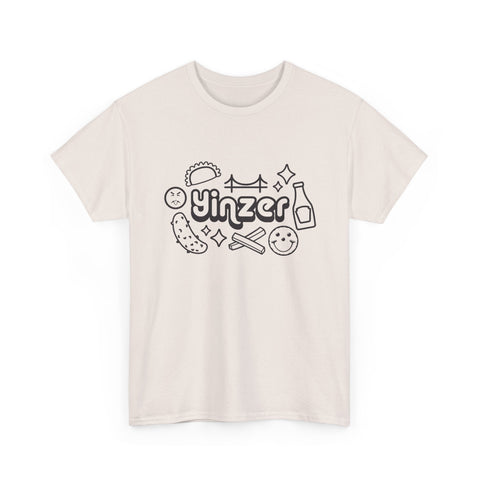 Yinzer Icon Doodles - Unisex Heavy Cotton Tee