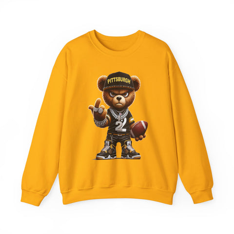 Young and Mean Pittsburgh Bear - Heavy Blend™ Crewneck Sweatshirt