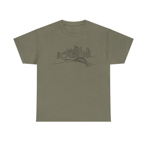 Pittsburgh Skyline - Unisex Heavy Cotton Tee