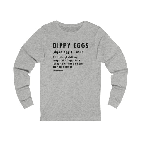 Pittsburghese Definition Series - Dippy Eggs - Long Sleeve Tee Long-sleeve Printify XS Athletic Heather 
