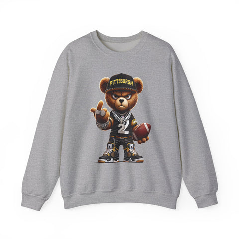 Young and Mean Pittsburgh Bear - Heavy Blend™ Crewneck Sweatshirt