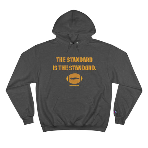 The Standard Is The Standard - Two Tone - Champion Hoodie Hoodie Printify Charcoal Heather S 