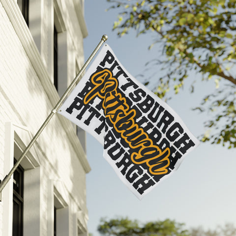 Pittsburgh Block Letters - Double Sided Flag