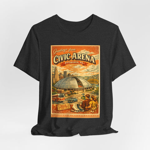 Greeting From Civic Arena (The Igloo) - Unisex Jersey Short Sleeve Tee