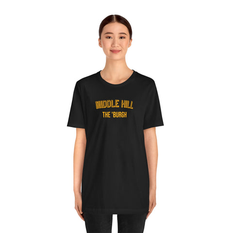 Middle Hill - The Burgh Neighborhood Series - Unisex Jersey Short Sleeve Tee T-Shirt Printify   