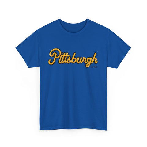 Pittsburgh Faux Embroidery Unisex Heavy Cotton Tee