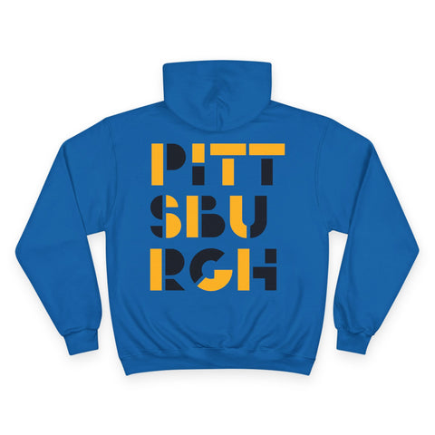 Pittsburgh City Art - Print on back - Champion Hoodie