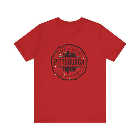 Pittsburgh City Stamp - Short Sleeve T-Shirt