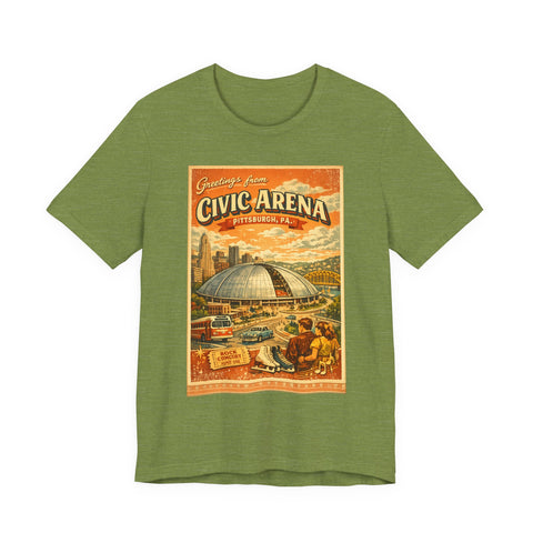 Greeting From Civic Arena (The Igloo) - Unisex Jersey Short Sleeve Tee