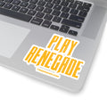 Play Renegade Distressed Font Kiss-Cut Sticker Paper products Printify   