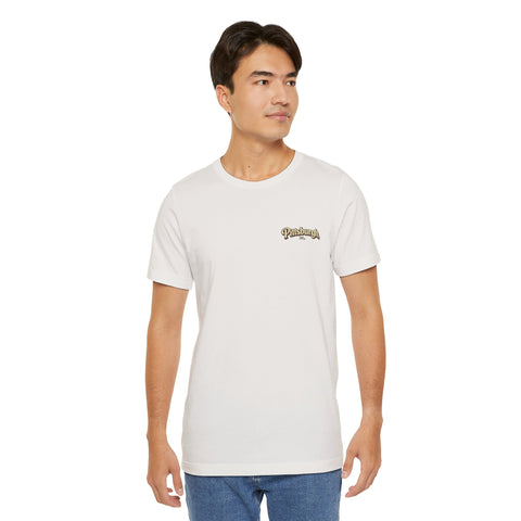Vintage Pittsburgh Sunset (Print on Back) - Unisex Jersey Short Sleeve Tee