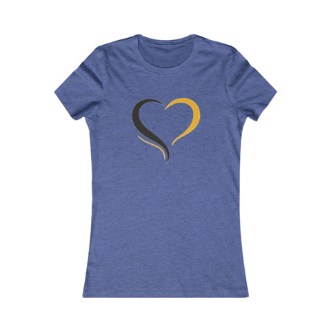 Black and Yellow Heart - Women's Favorite Tee
