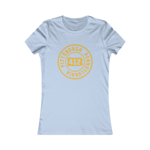 412 Pittsburgh Stamp - Women's Favorite Tee
