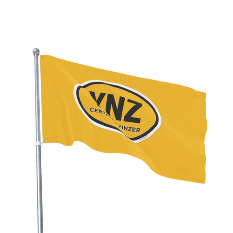 YNZ Certified Yinzer Double Sided Flag  - Double Sided Yellow Flag