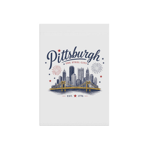 Pittsburgh 4th of July Garden Flag – The Steel City Banner (Est. 1776)