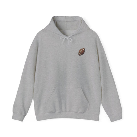 Football Pocket Hoodie with 'Somehow' Labrador Vintage Poster Back