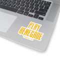 Play Renegade Distressed Font Kiss-Cut Sticker Paper products Printify   