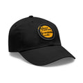 Yinzer Yach Club - Dad Hat with Leather Patch (Round) Hats Printify Black / Black patch Circle One size