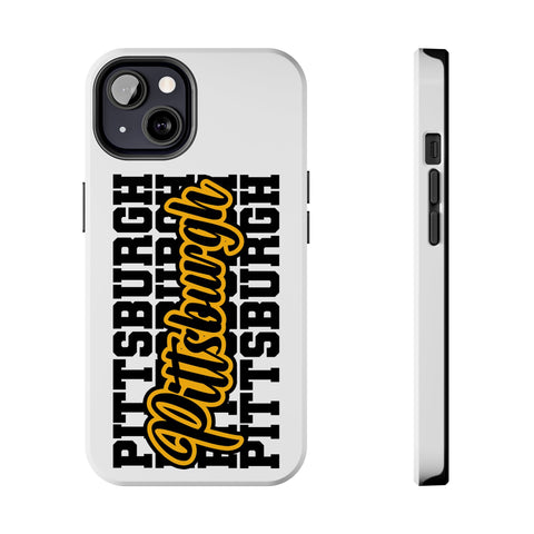 Pittsburgh Typography - iPhone Phone Case Mate Tough