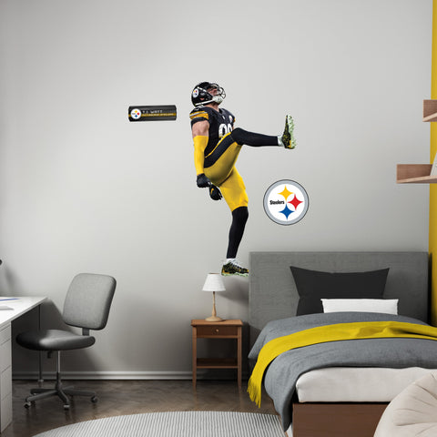 T.J. Watt - RealBig Collection - Official NFL - Pittsburgh Steelers - Reusable Vinyl Wall Decals