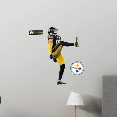 T.J. Watt - RealBig Collection - Official NFL - Pittsburgh Steelers - Reusable Vinyl Wall Decals