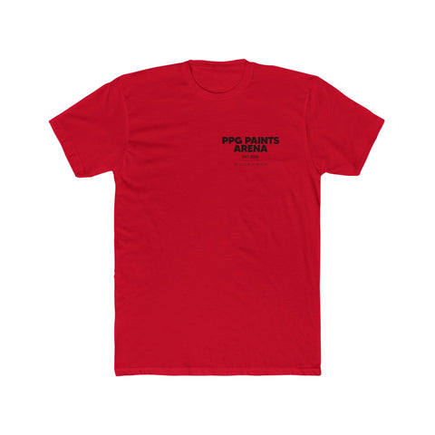 Pittsburgh PPG Paints Arena T-Shirt Print on Back w/ Small Logo T-Shirt Printify Solid Red S 