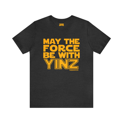 May the Force Be with Yinz - Short Sleeve Tee T-Shirt Printify Dark Grey Heather S 