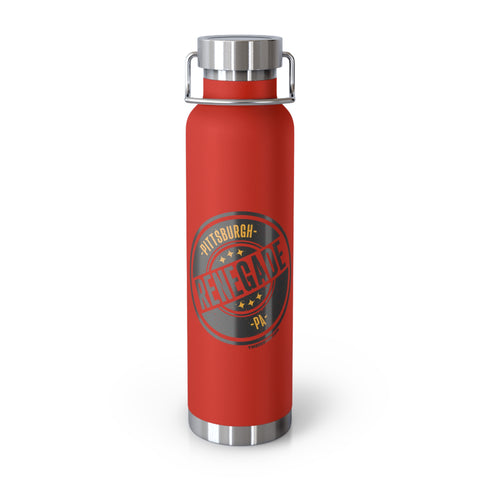 Pittsburgh Renegade Copper Vacuum Insulated Bottle, 22oz Mug Printify Red 22oz