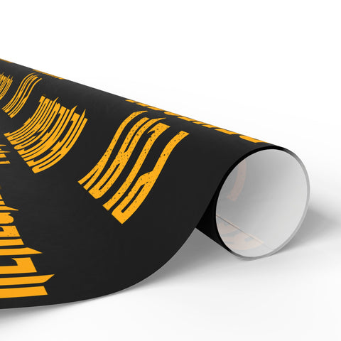 Play Renegade Wrapping Paper Roll — Black & Gold 'Ho Ho Ho' Holiday Gift Wrap