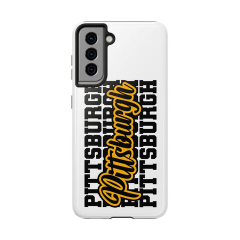 Pittsburgh Typography - iPhone Phone Case Mate Tough