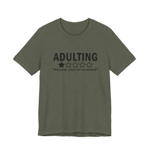 Adulting (Pittsburgh Sarcasm Series) - Unisex Jersey Short Sleeve Tee