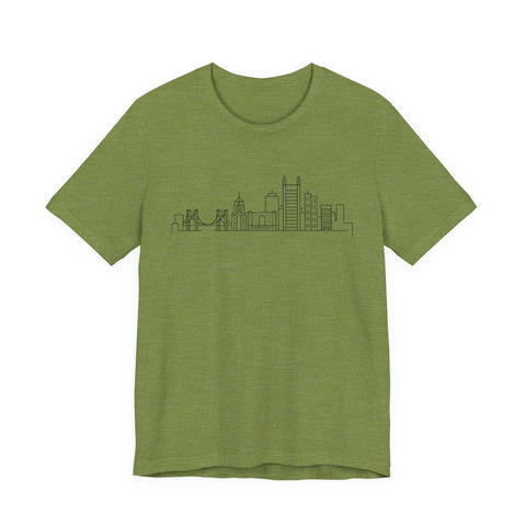 Pittsburgh Skyline Doodle - Unisex Jersey Short Sleeve Tee