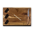 West Virginia Mountaineers - Delio Acacia Cheese Cutting Board & Tools Set  Picnic Time Family of Brands Acacia Wood  