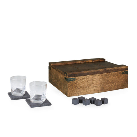 West Virginia Mountaineers - Whiskey Box Gift Set Barware Picnic Time Family of Brands   